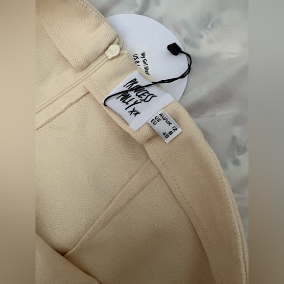 Princess Polly NWT my girl utility skirt beige size 8 long stretch drawstring - Picture 9 of 12